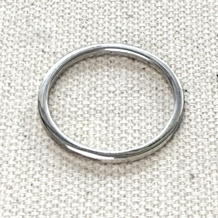sterling silver thin plain stack ring